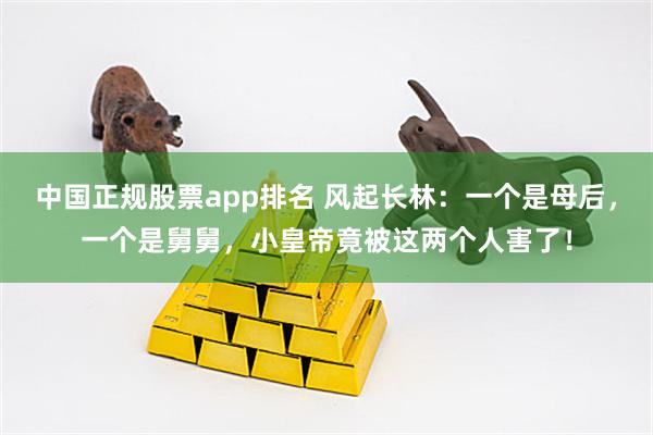 中国正规股票app排名 风起长林:一个是母后,一个是舅舅,小皇帝竟被这两个人害了!