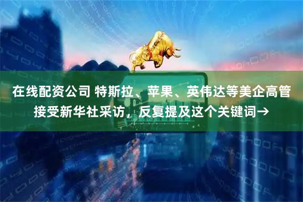 在线配资公司 特斯拉、苹果、英伟达等美企高管接受新华社采访，反复提及这个关键词→
